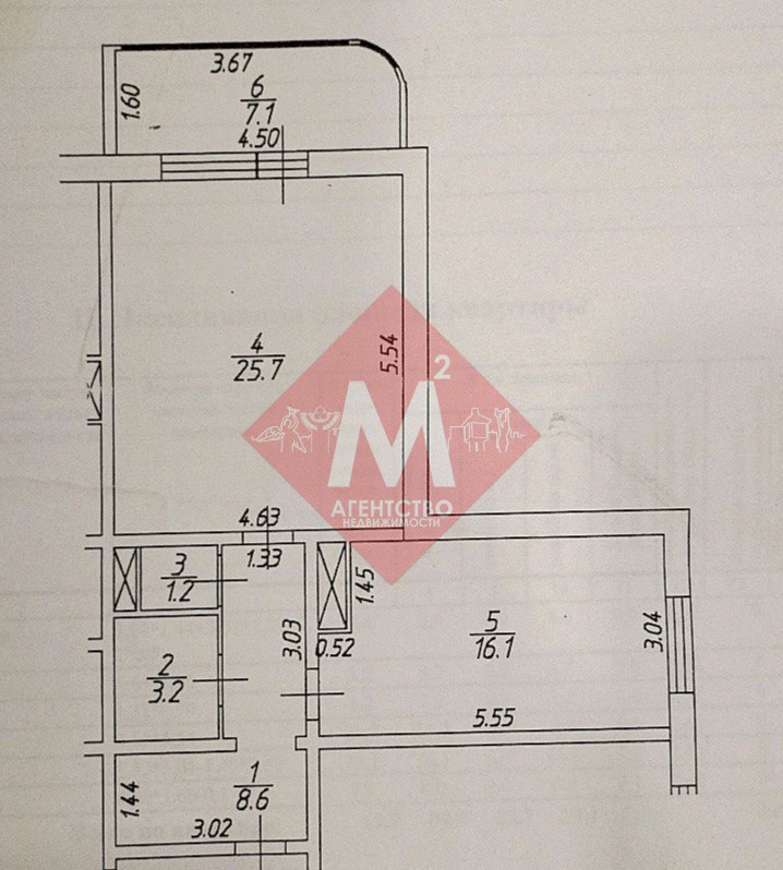 Продается просторная 1-комнатная