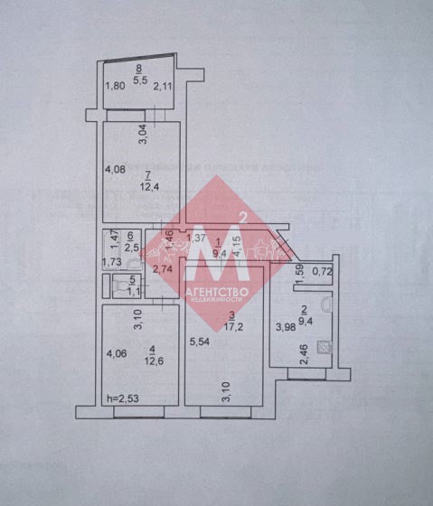 Продается 3-комнатная квартира