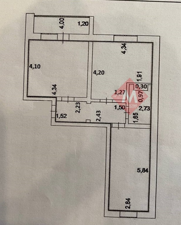 Продается 2-комнатная