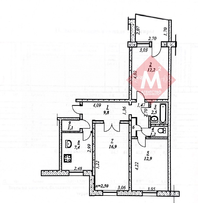 квартира № 105144214